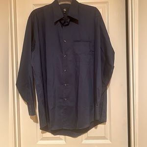 Navy Blue Men’s Button Down Dress Shirt